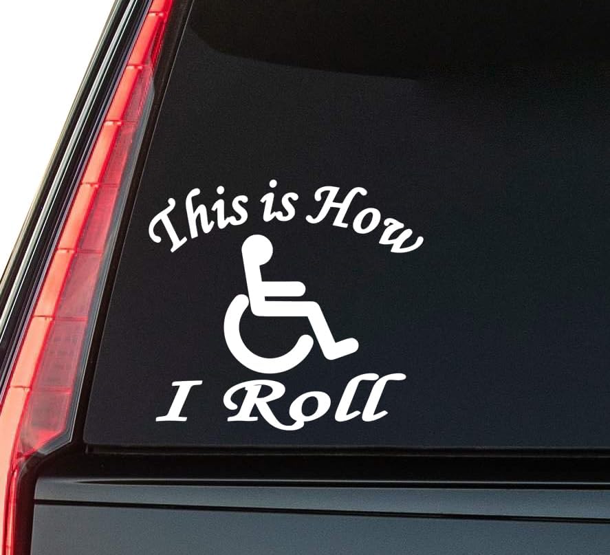 How I Roll Window Vinyl Decal Sticker 6" (White), Waterproof Vinyl Decals for Many Purpose Like Cars, Trucks, Laptops, Phones, Windows and More