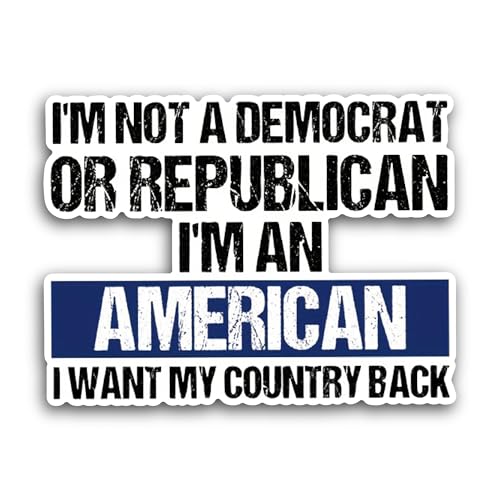2 (Pieces) 3" and 5" Im Not A Republican Sticker, Waterproof Vinyl Decals for Many Purpose Like Cars