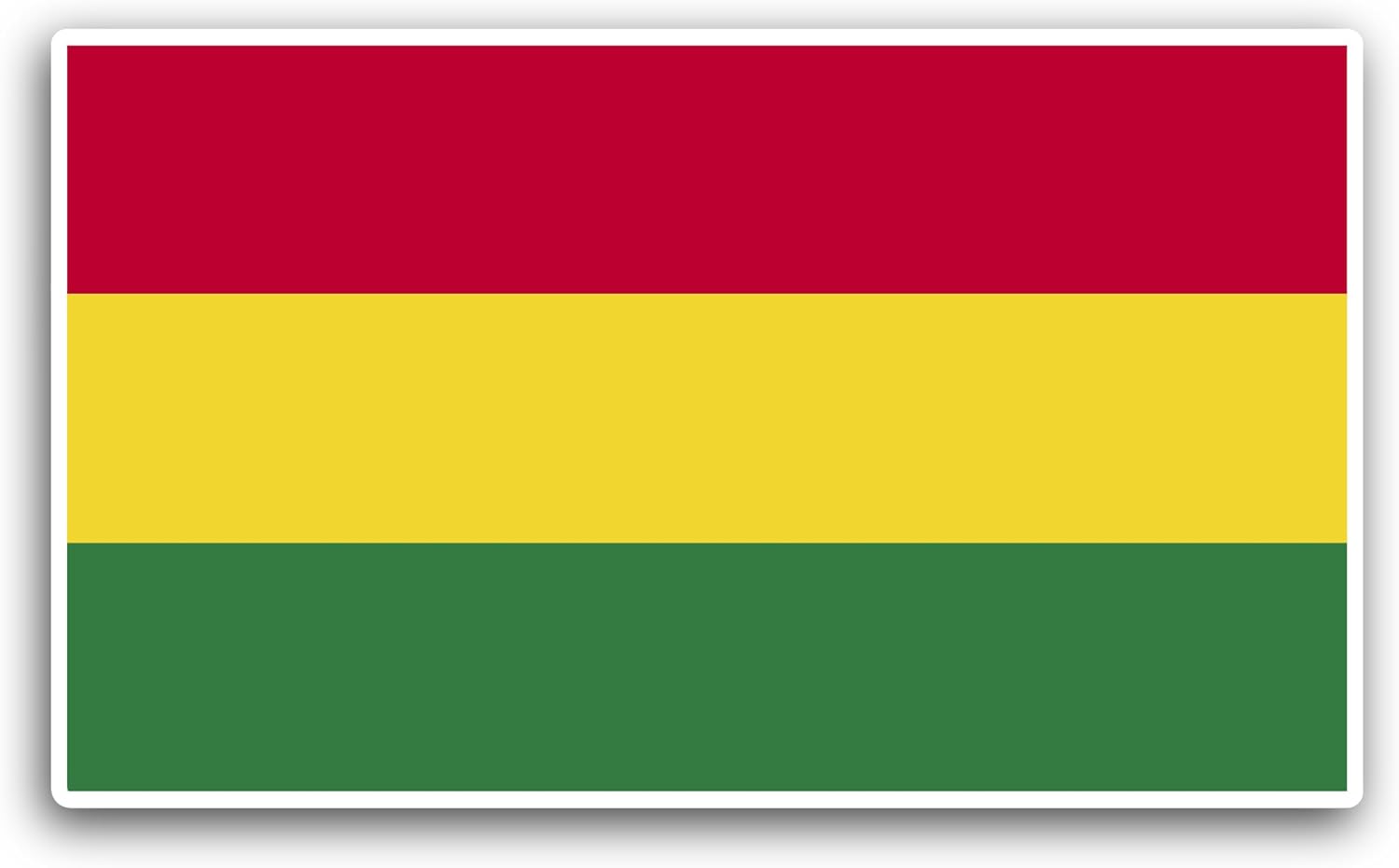 2 (Pieces) 3" and 5" Bolivia Flag Sticker, Waterproof Vinyl Decals for Many Purpose Like Cars, Trucks, Laptops, Phones, Windows and More