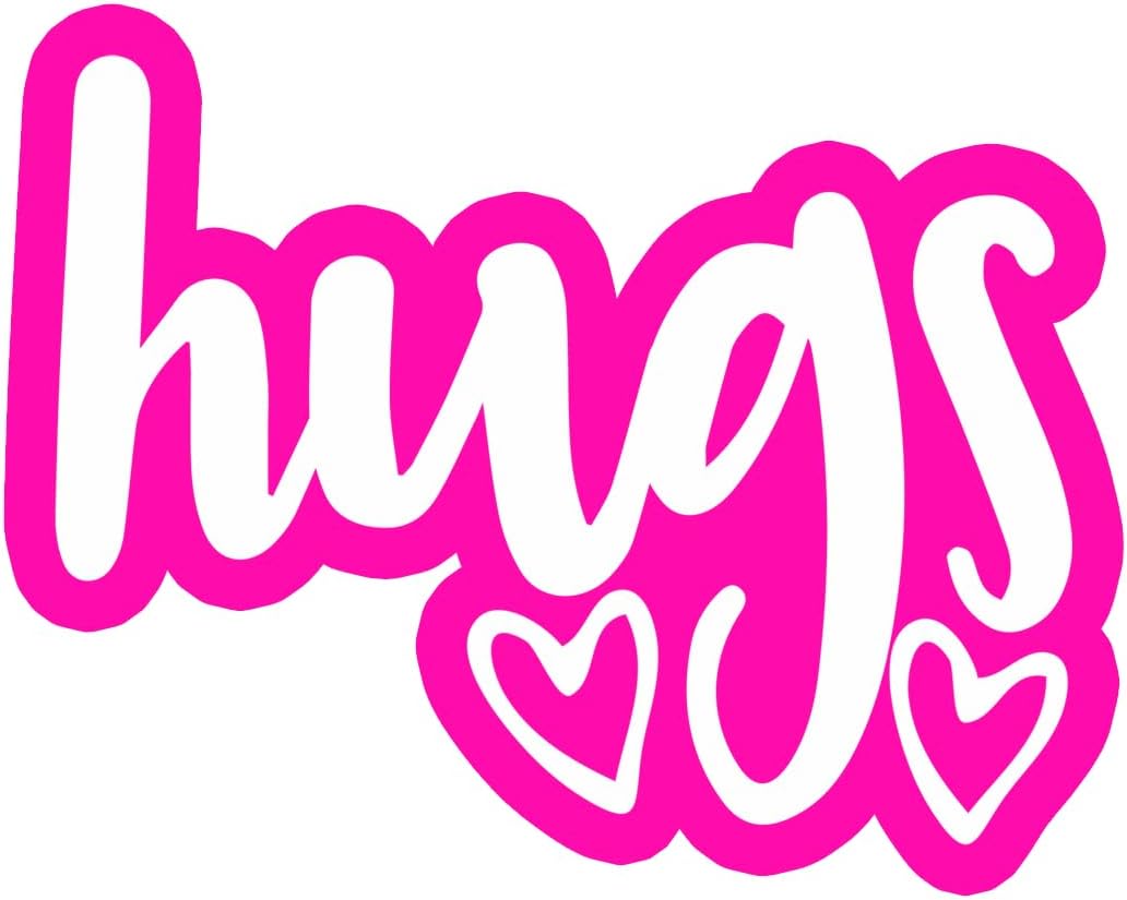 Inspirational Quote Hugs Motivational Sticker Vinyl Decal Motivation Stickers- 5" Vinyl Sticker Waterproof