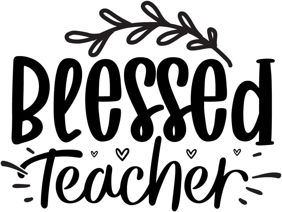 Inspirational Quote "Beessed Teacher," Motivational Sticker Vinyl Decal Motivation Stickers- 5" Vinyl Sticker Waterproof