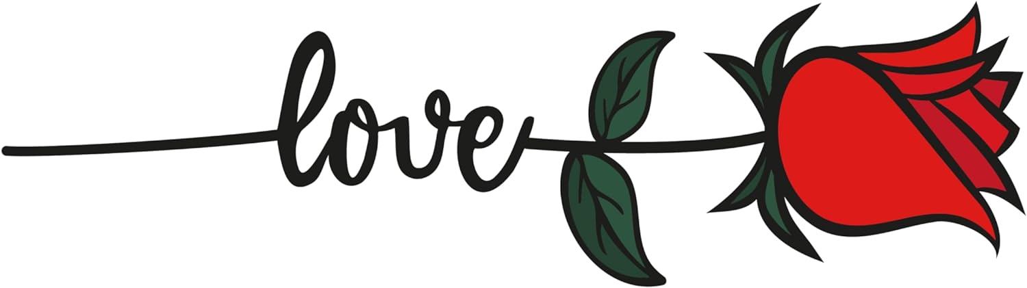 Inspirational Quote Love Flower Motivational Sticker Vinyl Decal Motivation Stickers- 5" Vinyl Sticker Waterproof
