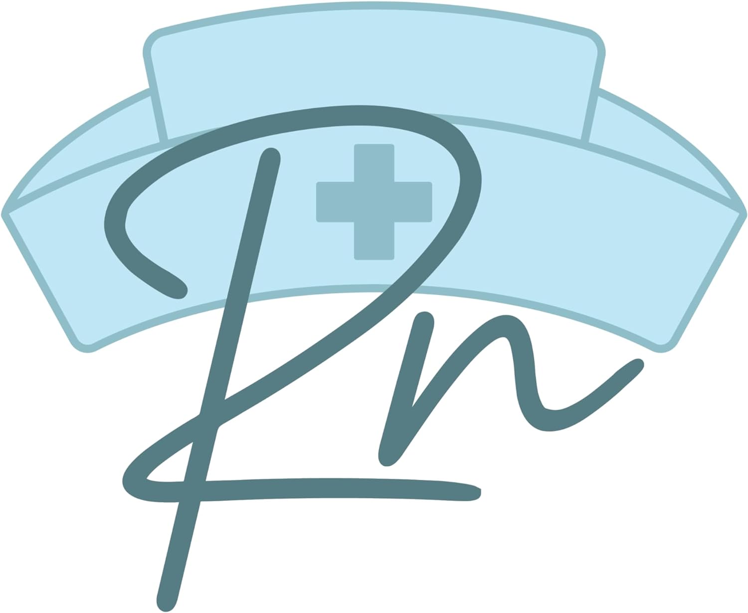 Inspirational Quote "RN with Medical Logo" Motivational Sticker Vinyl Decal Motivation Stickers- 5" Vinyl Sticker Waterproof