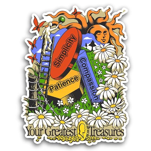 2 (Pieces) 3" and 5" Your Greatest Treasures Sticker, Waterproof Vinyl Decals for Many Purpose Like 