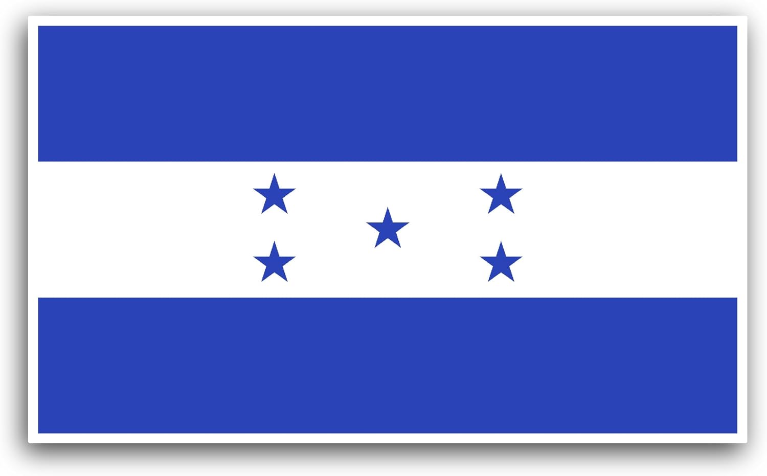 2 (Pieces) 3" and 5" Honduras Flag Sticker, Waterproof Vinyl Decals for Many Purpose Like Cars, Trucks, Laptops, Phones, Windows and More