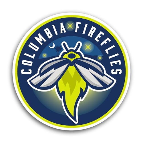2 (Pieces) 3" and 5" C0lumbia Fireflies Sticker, Waterproof Vinyl Decals for Many Purpose Like Cars,