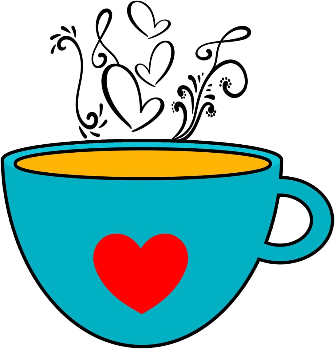 Inspirational Quote Tea with Heart Emoji Sticker Motivational Sticker Vinyl Decal Motivation Stickers- 5" Vinyl Sticker Waterproof