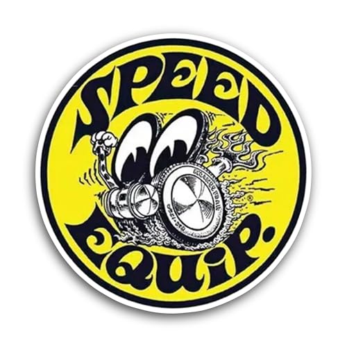 2 (Pieces) 3" and 5" Speed Equip Text Sticker, Waterproof Vinyl Decals for Many Purpose Like Cars, T