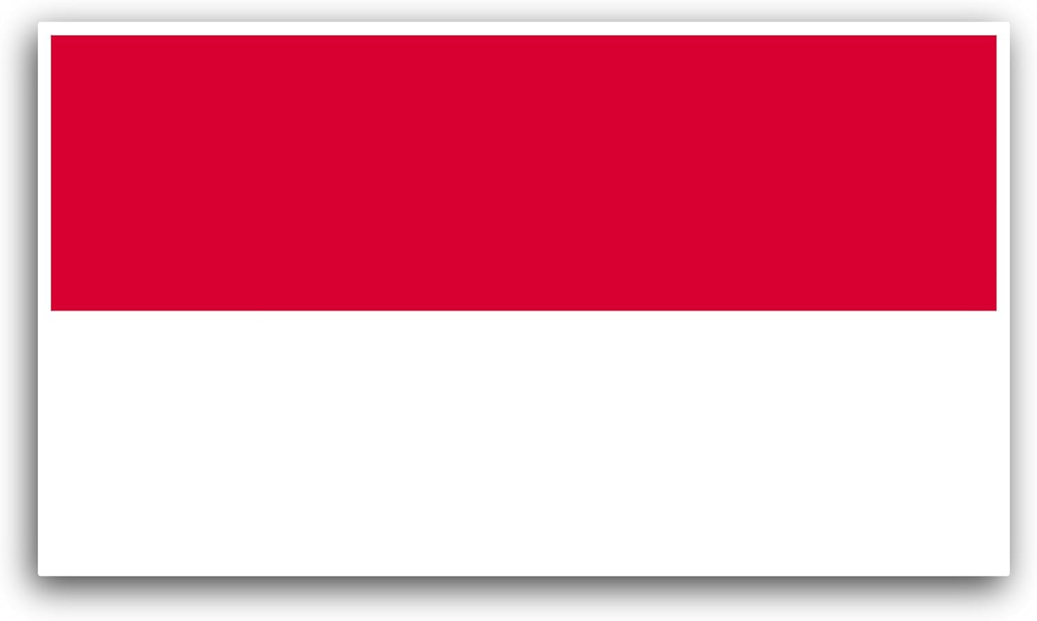 2 (Pieces) 3" and 5" Monaco Flag Sticker, Waterproof Vinyl Decals for Many Purpose Like Cars, Trucks, Laptops, Phones, Windows and More