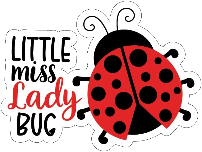 Inspirational Quote Little Miss Lady Bug Motivational Sticker Vinyl Decal Motivation Stickers- 5" Vinyl Sticker Waterproof