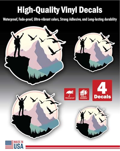 2 (Pieces) 3" and 5" Stickers n Decals Be Happy - Motivational Sticker Vinyl Decal Sticker, Waterpro