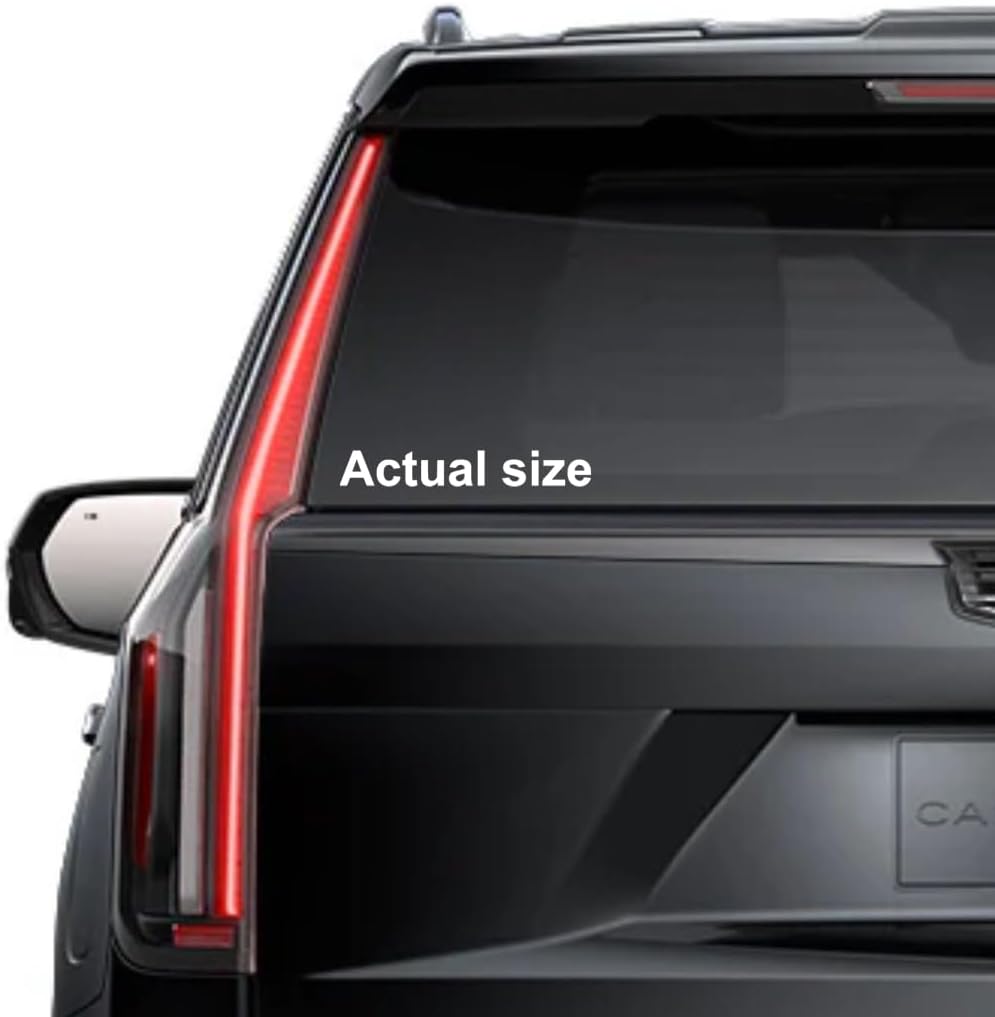 Actual Size Window Vinyl Decal Sticker 6" (White), Waterproof Vinyl Decals for Many Purpose Like Cars, Trucks, Laptops, Phones, Windows and More