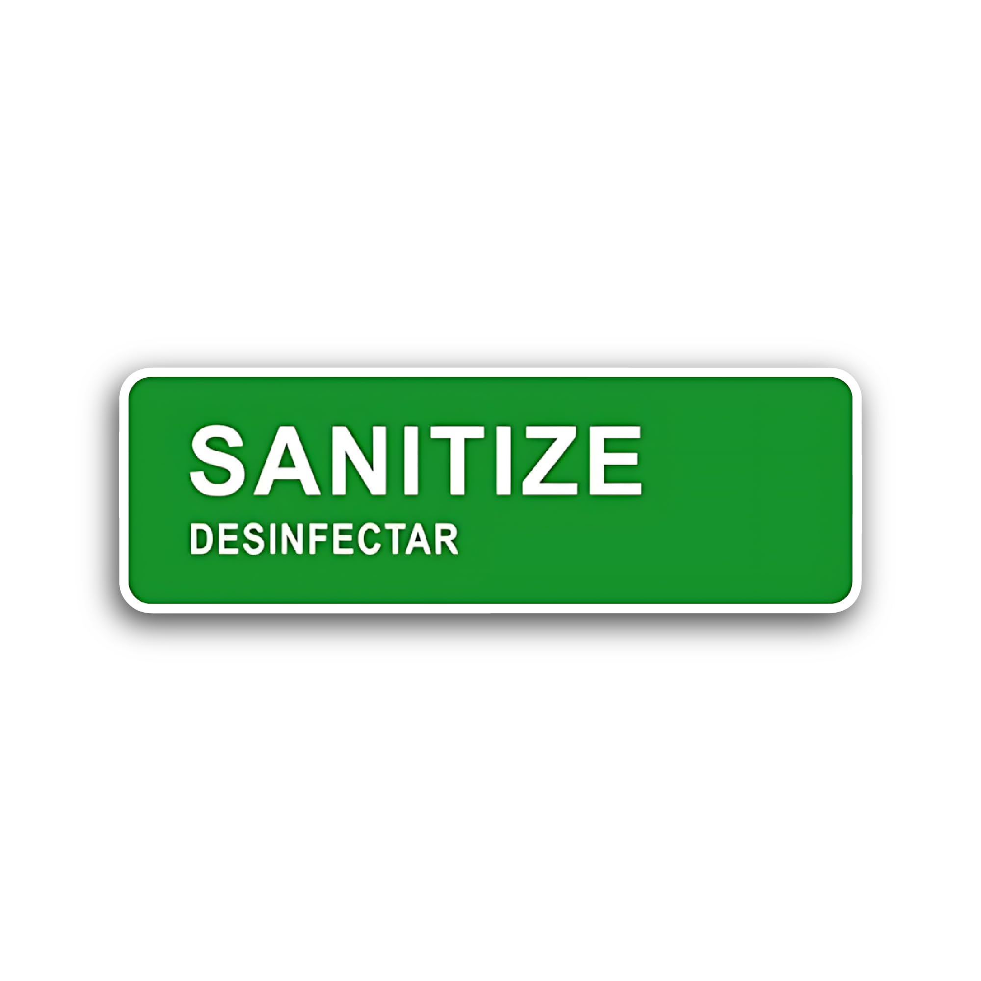 2 (Pieces) 3" and 5" Sanitize Sticker, Waterproof Vinyl Decals for Many Purpose Like Cars, Trucks, L