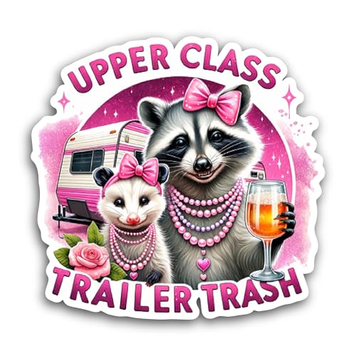 2 (Pieces) 3" and 5" Upper Class Sticker, Waterproof Vinyl Decals for Many Purpose Like Cars, Trucks