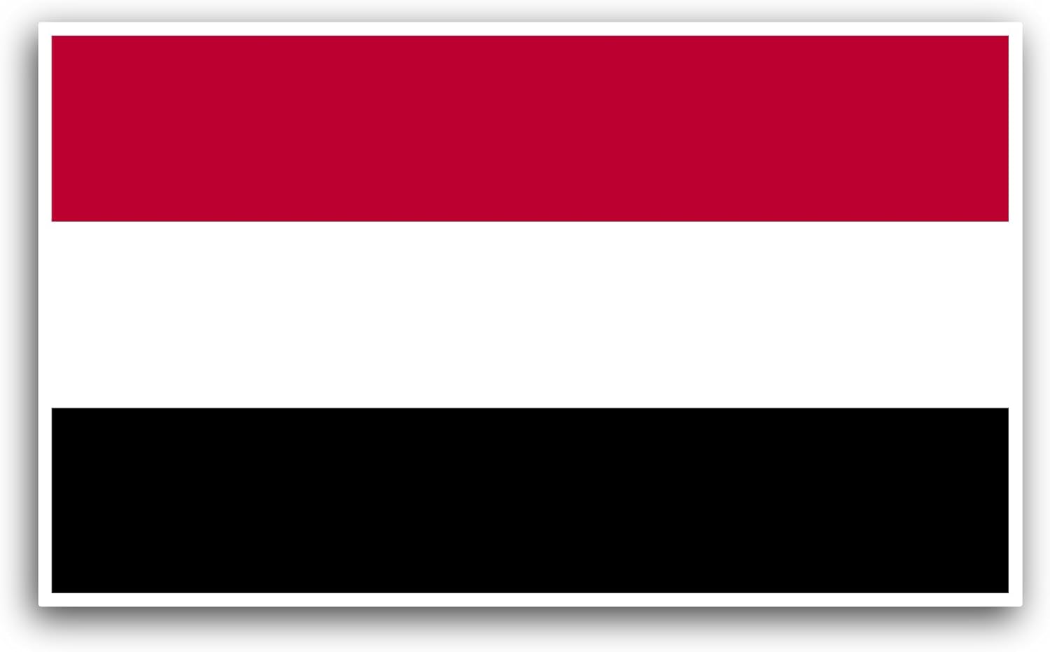 2 (Pieces) 3" and 5" Yemen Flag Sticker, Waterproof Vinyl Decals for Many Purpose Like Cars, Trucks, Laptops, Phones, Windows and More