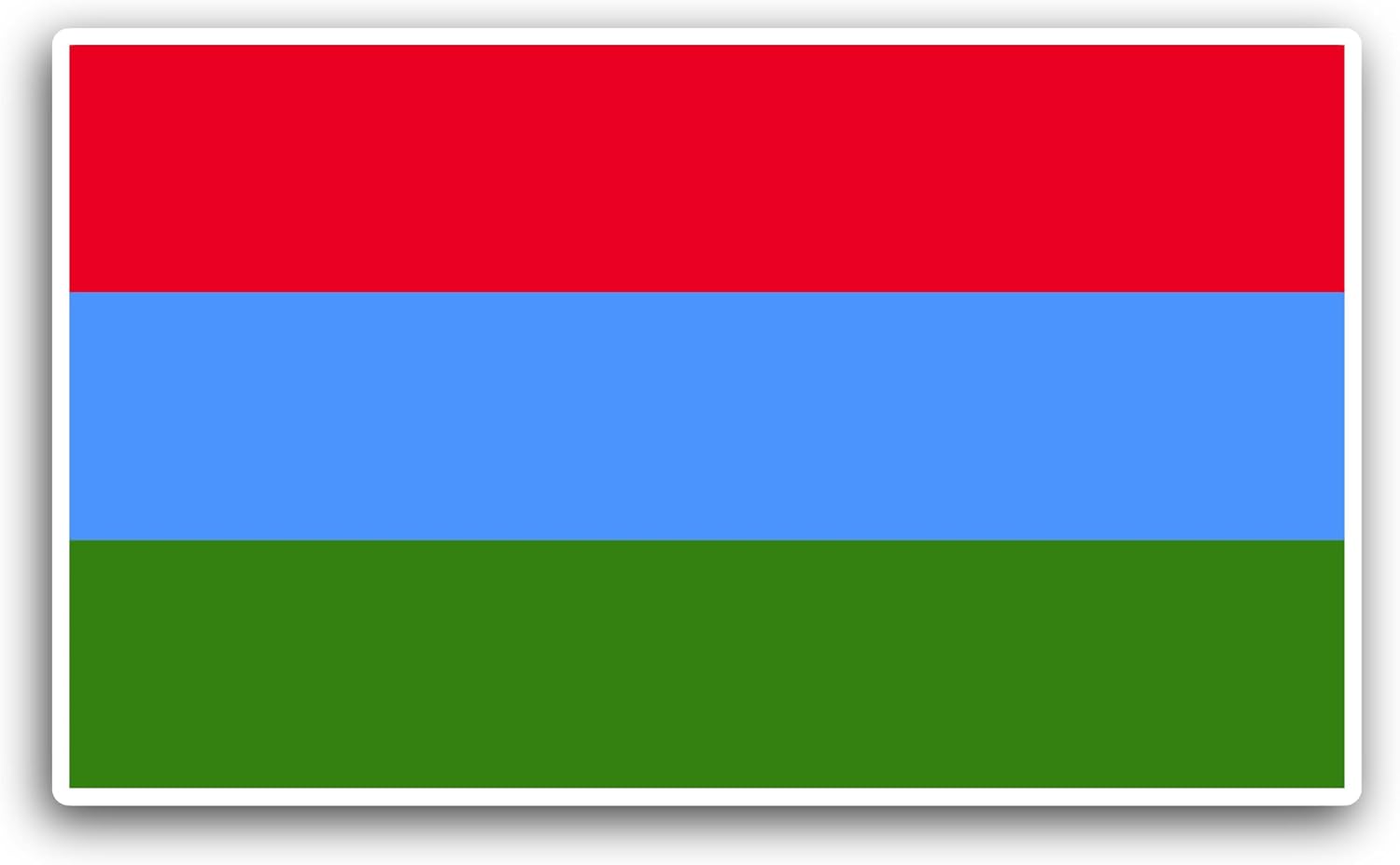 2 (Pieces) 3" and 5" Karelia Flag Sticker, Waterproof Vinyl Decals for Many Purpose Like Cars, Trucks, Laptops, Phones, Windows and More