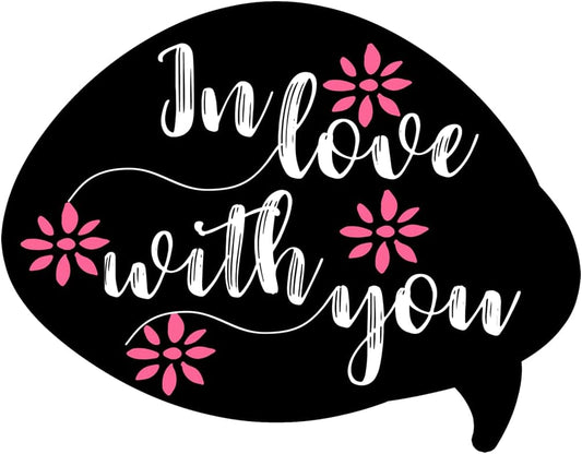 Inspirational Quote in Love with You Motivational Sticker Vinyl Decal Motivation Stickers- 5" Vinyl Sticker Waterproof