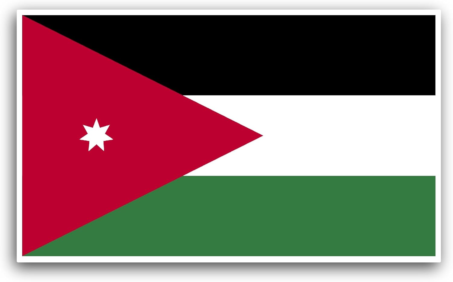 2 (Pieces) 3" and 5" Jordan Flag Sticker, Waterproof Vinyl Decals for Many Purpose Like Cars, Trucks, Laptops, Phones, Windows and More