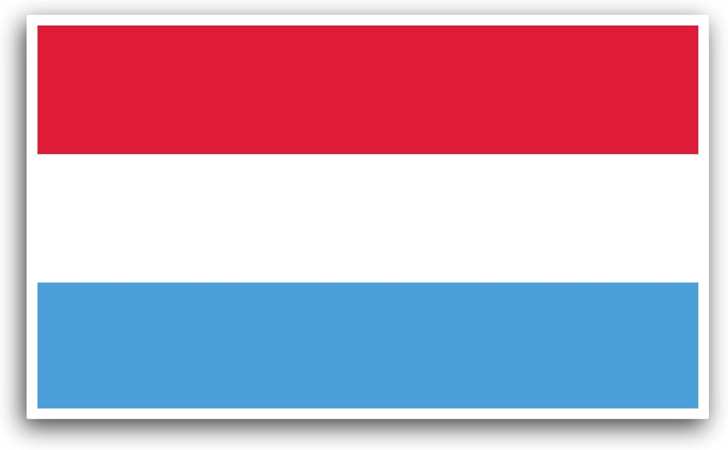 2 (Pieces) 3" and 5" Luxembourg Flag Sticker, Waterproof Vinyl Decals for Many Purpose Like Cars, Trucks, Laptops, Phones, Windows and More