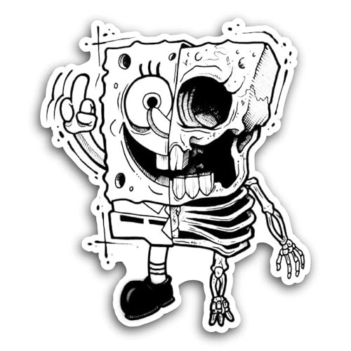 2 (Pieces) 3" and 5" Sponge Art Sticker, Waterproof Vinyl Decals for Many Purpose Like Cars, Trucks,