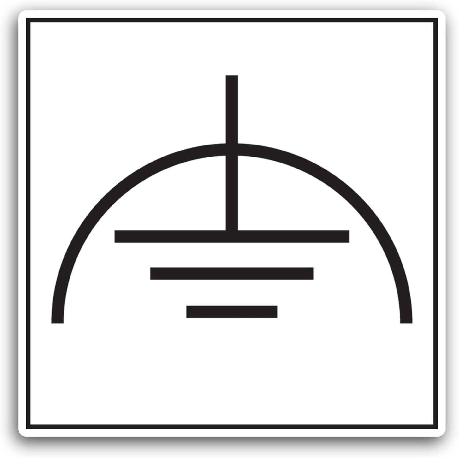 2 (Pieces) 3" and 5" Clean Earth Sign Sticker, Waterproof Vinyl Decals for Many Purpose Like Cars, Trucks, Laptops, Phones, Windows and More