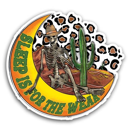 2 (Pieces) 3" and 5" Sleep is for The Weak Sticker, Waterproof Vinyl Decals for Many Purpose Like Ca