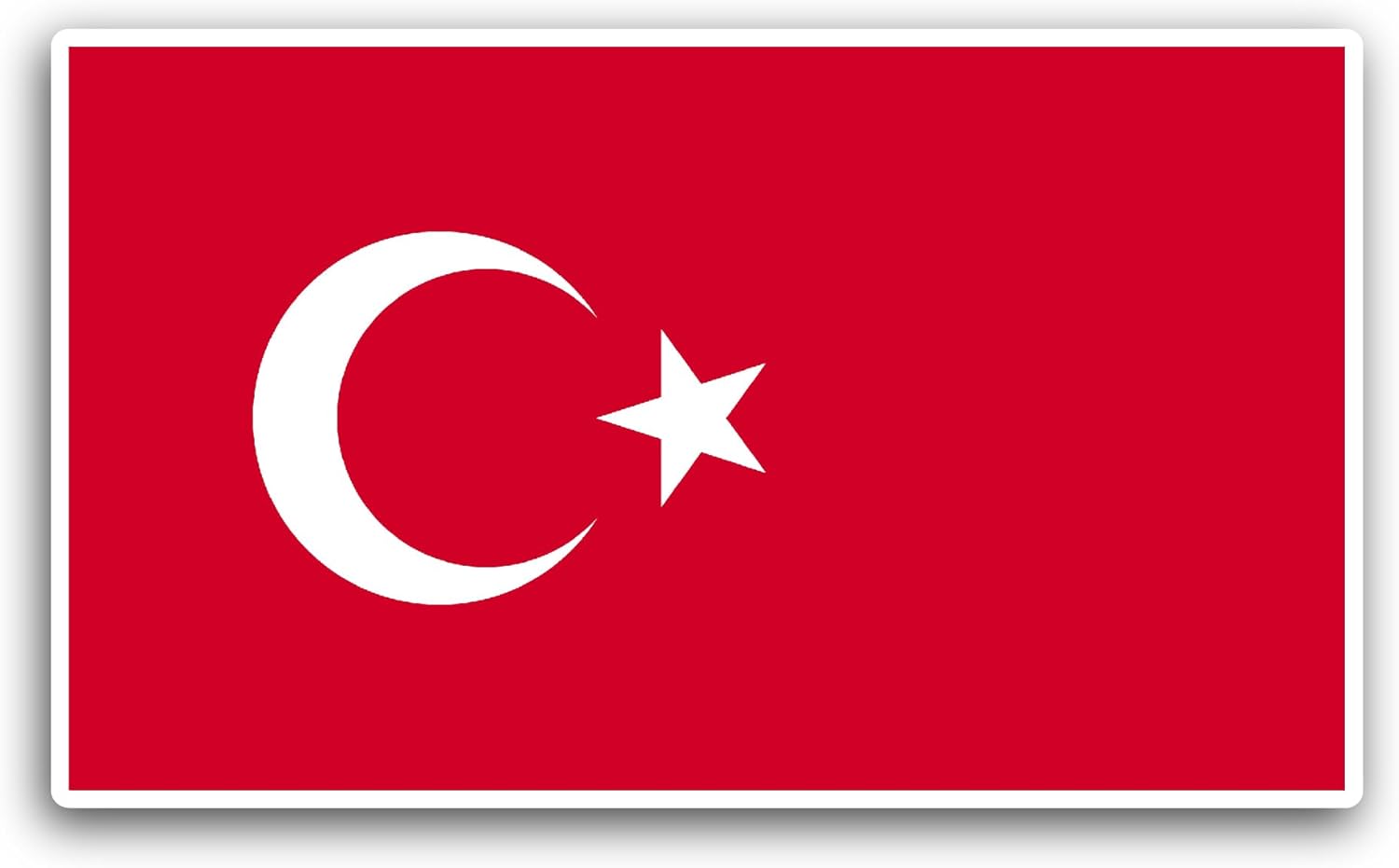 2 (Pieces) 3" and 5" Turkey Flag Sticker, Waterproof Vinyl Decals for Many Purpose Like Cars, Trucks, Laptops, Phones, Windows and More