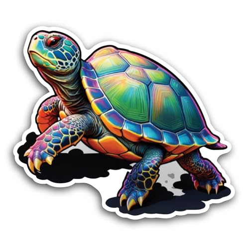 2 (Pieces) 3" and 5" Turtle Sticker, Waterproof Vinyl Decals for Many Purpose Like Cars, Trucks, Lap