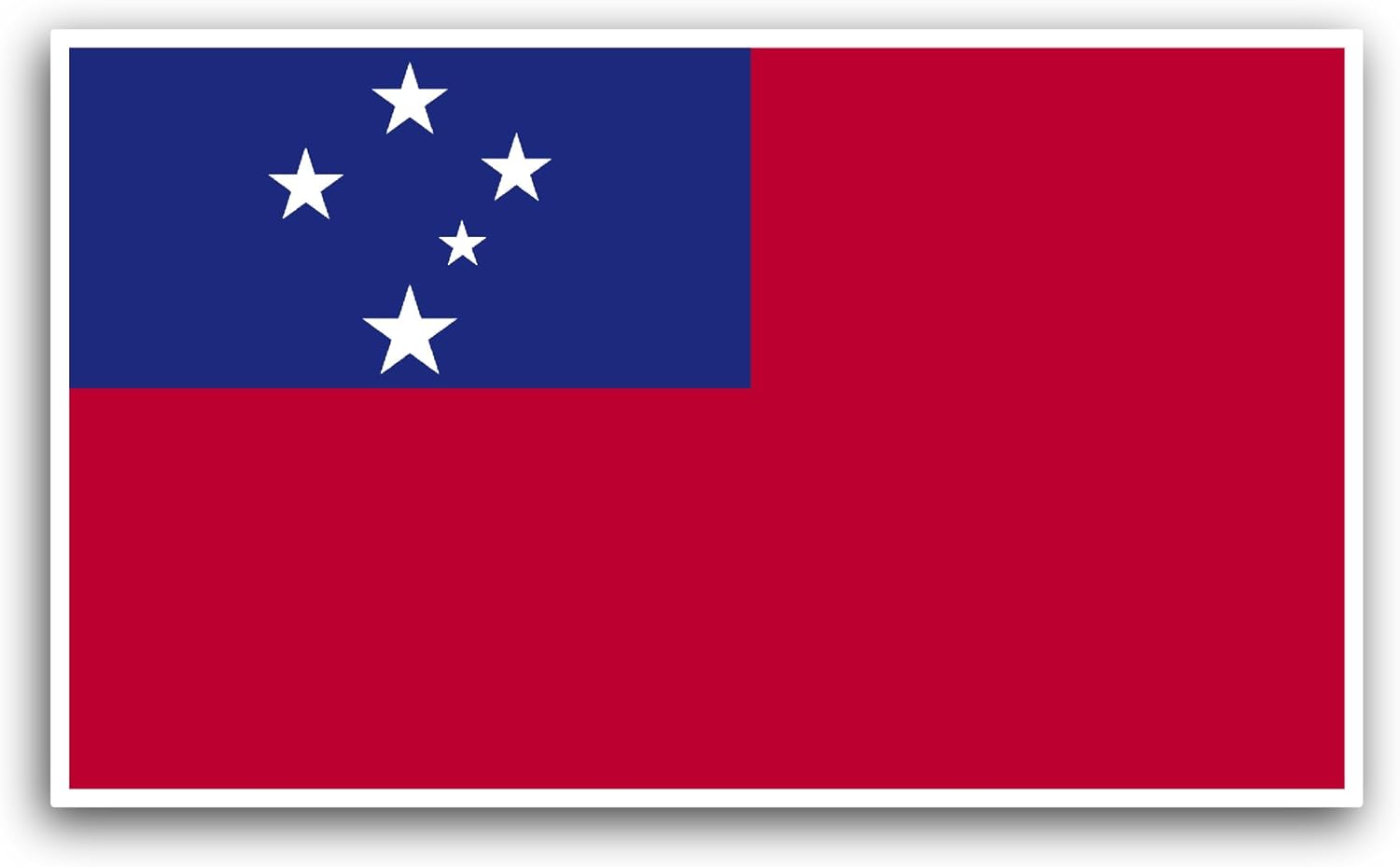 2 (Pieces) 3" and 5" Samoa Flag Sticker, Waterproof Vinyl Decals for Many Purpose Like Cars, Trucks, Laptops, Phones, Windows and More