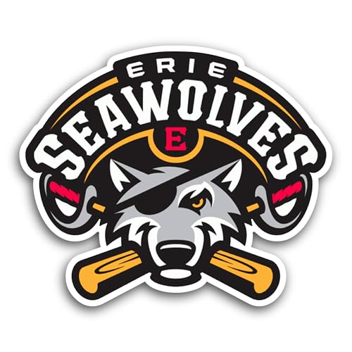 2 (Pieces) 3" and 5" Er1e Seaw0lves Logo Decal Sticker, Waterproof Vinyl Decals for Many Purpose Lik