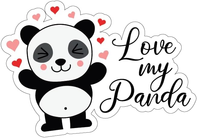 Inspirational Quote Love My Panda Motivational Sticker Vinyl Decal Motivation Stickers- 5" Vinyl Sticker Waterproof