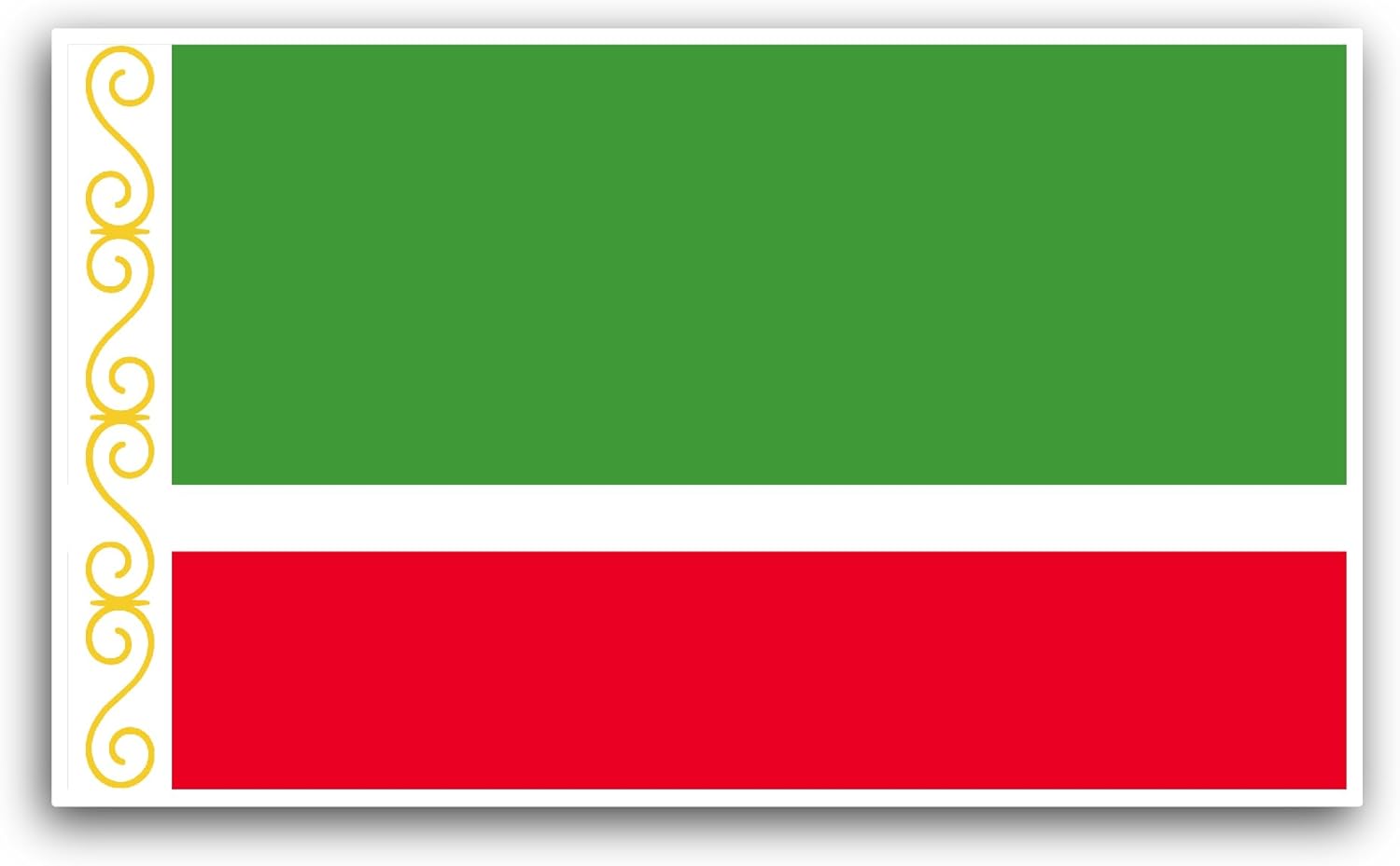 2 (Pieces) 3" and 5" Chechen Republic of Ichkeria Sticker, Waterproof Vinyl Decals for Many Purpose Like Cars, Trucks, Laptops, Phones, Windows and More