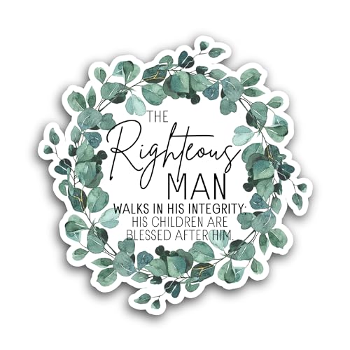 2 (Pieces) 3" and 5" The Righteous Man Sticker, Waterproof Vinyl Decals for Many Purpose Like Cars, 