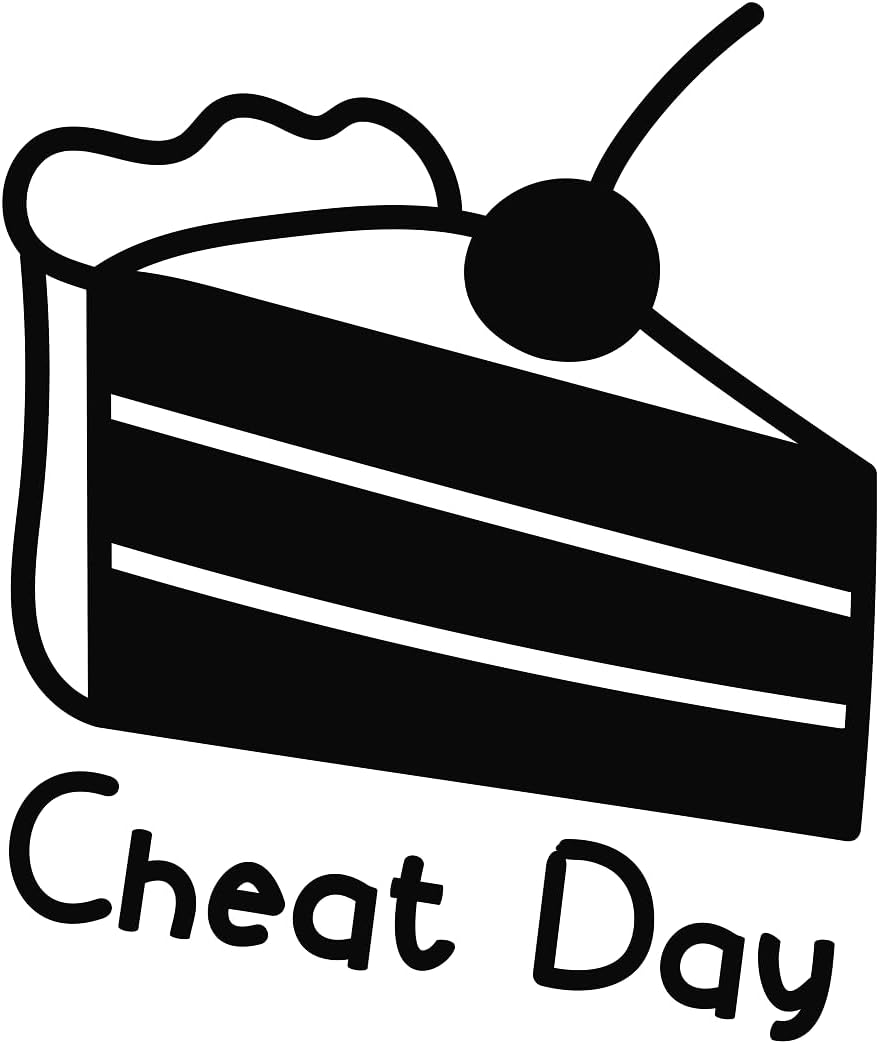 Inspirational Quote Cheat Day Motivational Sticker Vinyl Decal Motivation Stickers- 5" Vinyl Sticker Waterproof
