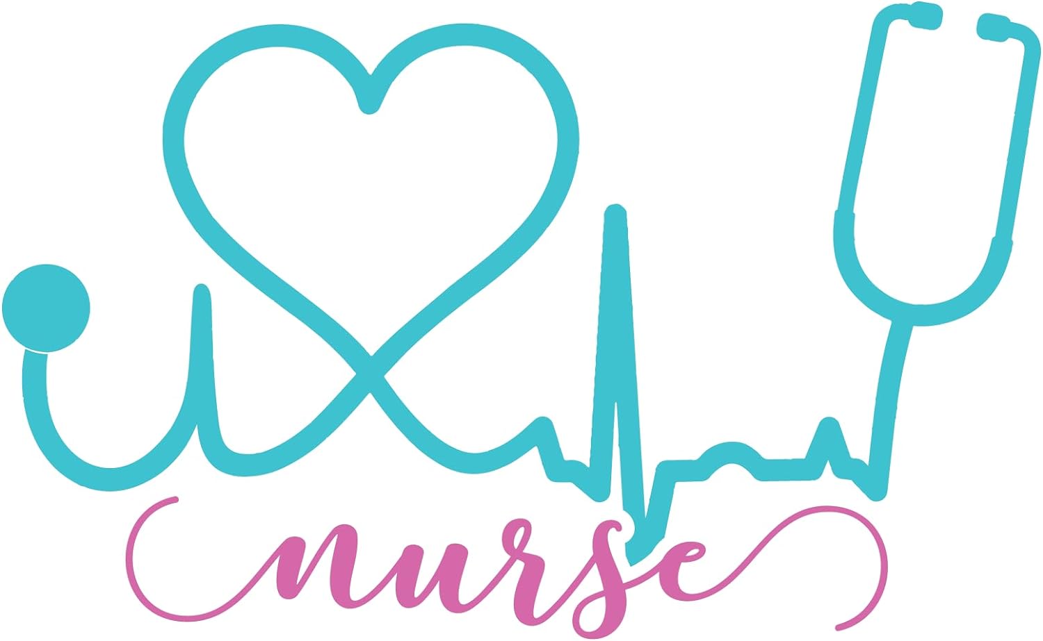 Inspirational Quote "Nurse Icon with Stethoscope" Motivational Sticker Vinyl Decal Motivation Stickers- 5" Vinyl Sticker Waterproof