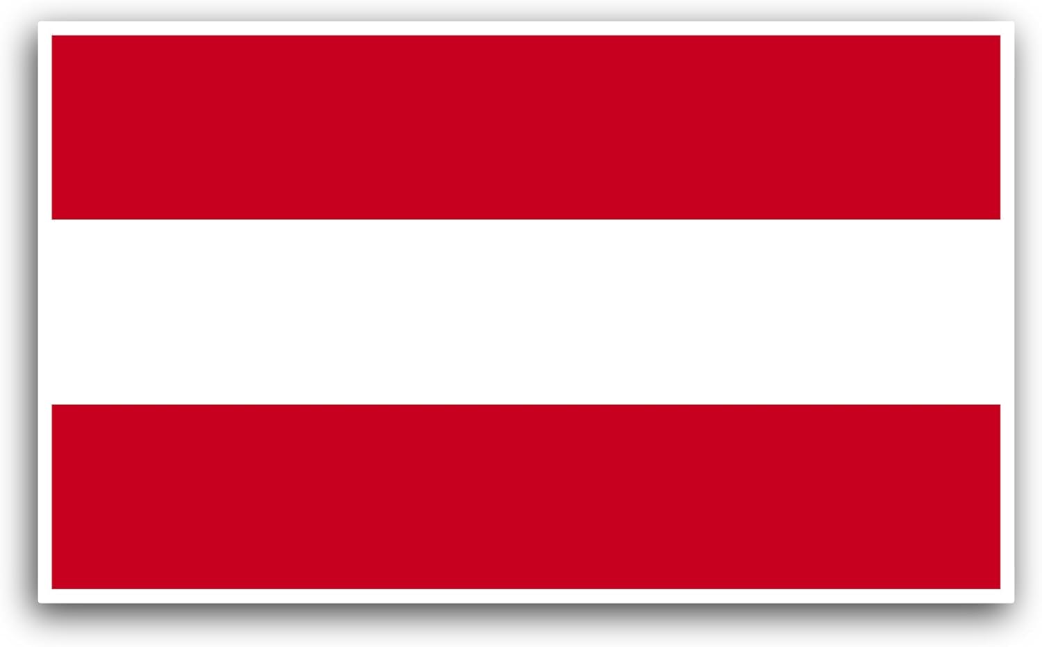 2 (Pieces) 3" and 5" Austria Flag Sticker, Waterproof Vinyl Decals for Many Purpose Like Cars, Trucks, Laptops, Phones, Windows and More