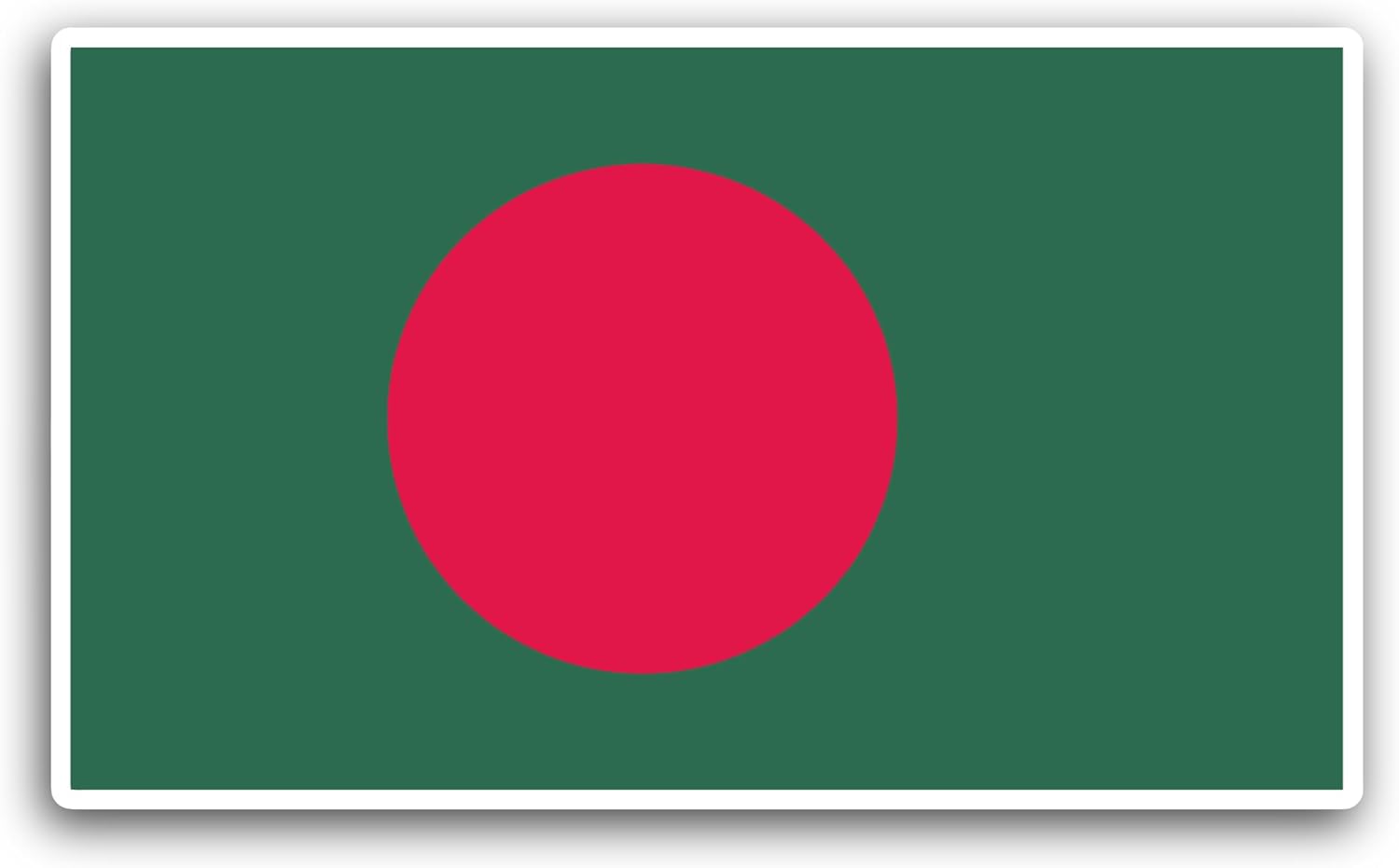 2 (Pieces) 3" and 5" Bangladesh Flag Sticker, Waterproof Vinyl Decals for Many Purpose Like Cars, Trucks, Laptops, Phones, Windows and More