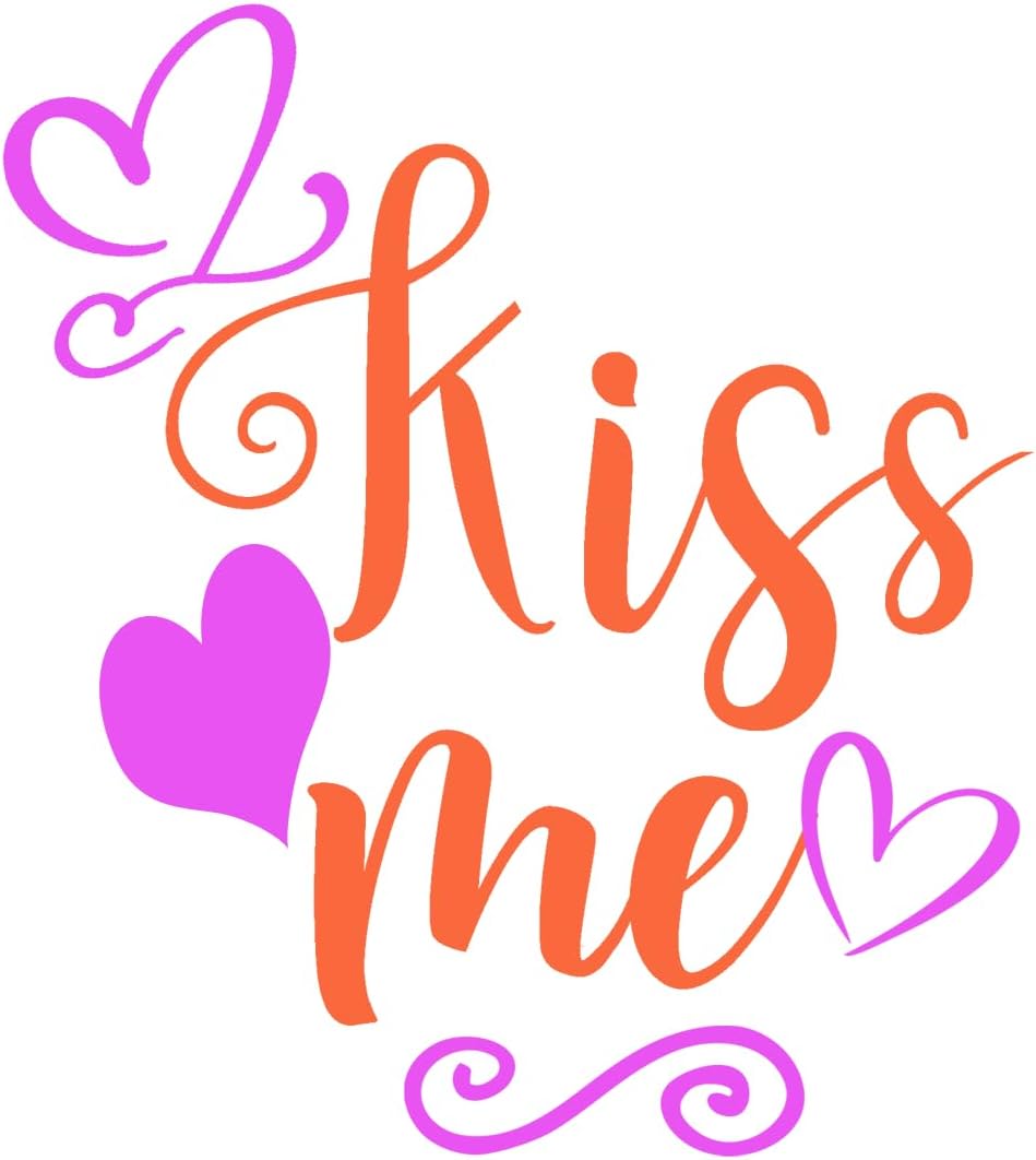 Inspirational Quote Kiss Me Motivational Sticker Vinyl Decal Motivation Stickers- 5" Vinyl Sticker Waterproof