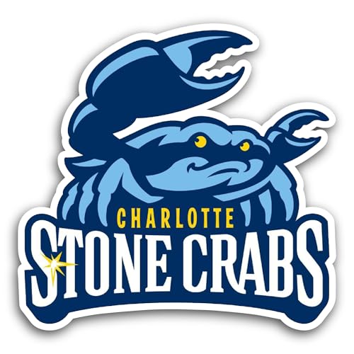 2 (Pieces) 3" and 5" Charl0tte Stone Crabs Sticker, Waterproof Vinyl Decals for Many Purpose Like Ca