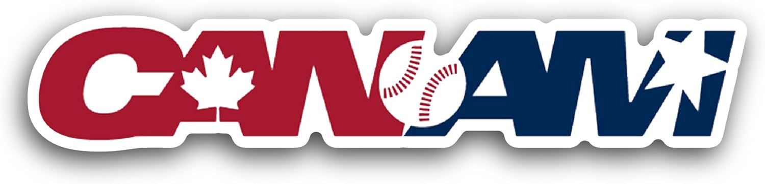 2 (Pieces) 3" and 5" Canadian American Ass0ciation Sticker, Waterproof Vinyl Decals for Many Purpose Like Cars, Trucks, Laptops, Phones, Windows and More