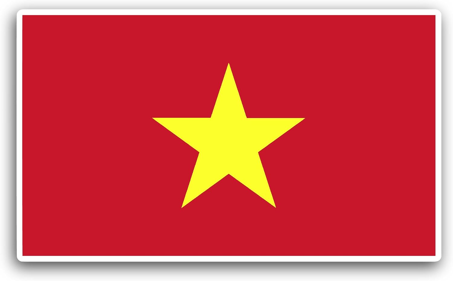 2 (Pieces) 3" and 5" Vietnam Flag Sticker, Waterproof Vinyl Decals for Many Purpose Like Cars, Trucks, Laptops, Phones, Windows and More
