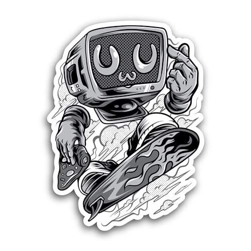 2 (Pieces) 3" and 5" Cartoon Sticker, Waterproof Vinyl Decals for Many Purpose Like Cars, Trucks, La