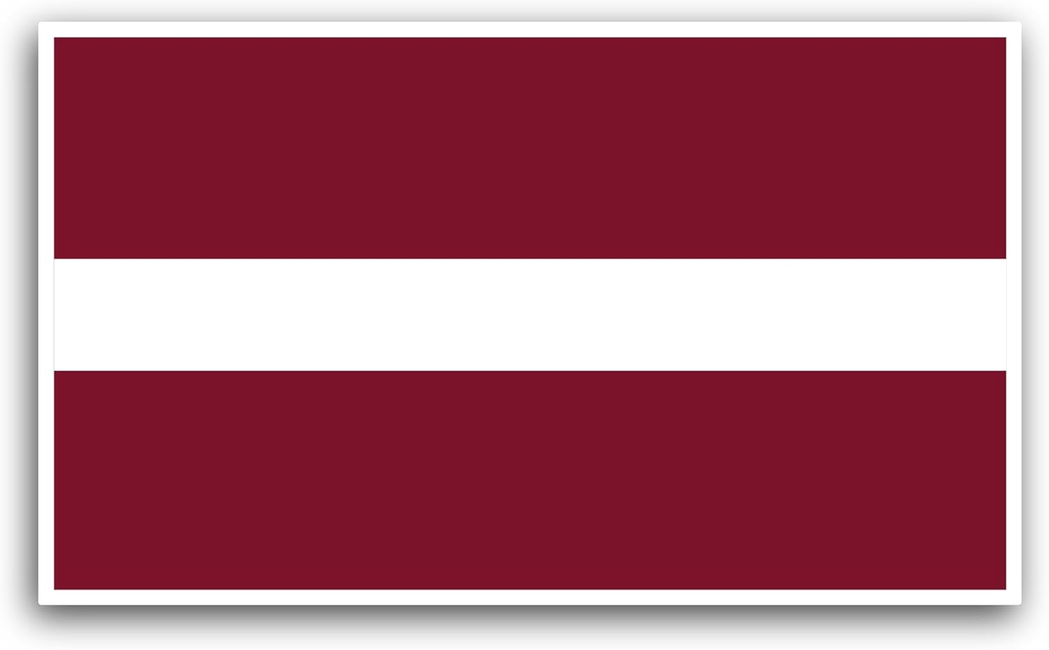 2 (Pieces) 3" and 5" Latvia Flag Sticker, Waterproof Vinyl Decals for Many Purpose Like Cars, Trucks, Laptops, Phones, Windows and More