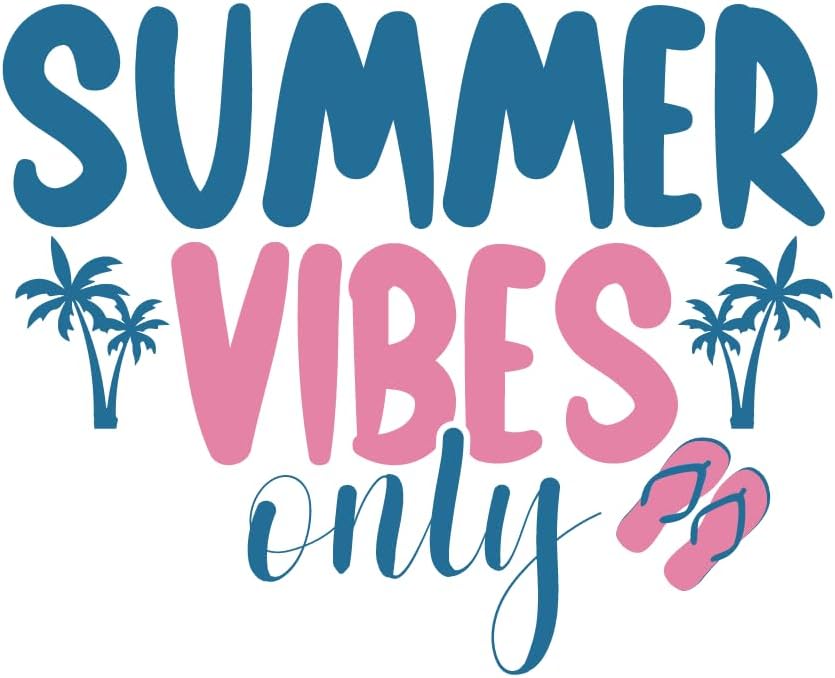 Inspirational Quote "Summer Vibes Only" Motivational Sticker Vinyl Decal Motivation Stickers- 5" Vinyl Sticker Waterproof