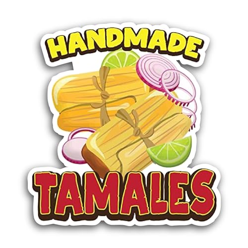 2 (Pieces) 3" and 5" HandmadeTamales Sticker, Waterproof Vinyl Decals for Many Purpose Like Cars, Tr