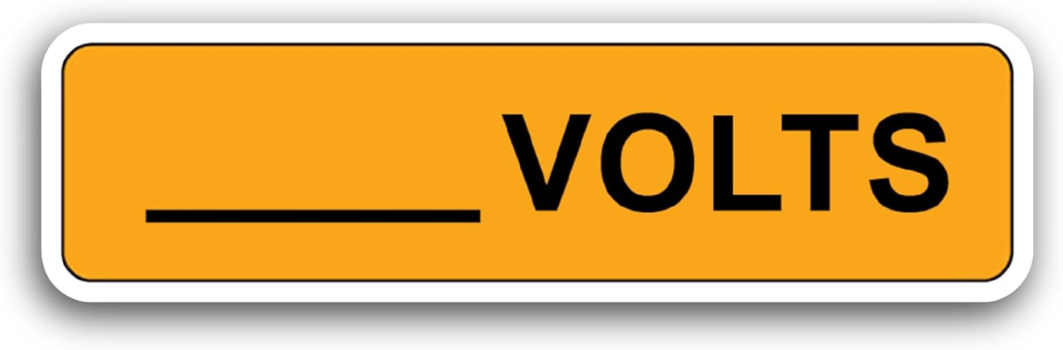 2 (Pieces) 3" and 5" Volts Sticker, Waterproof Vinyl Decals for Many Purpose Like Cars, Trucks, Laptops, Phones, Windows and More