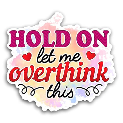 2 (Pieces) 3" and 5" Hold On Text Sticker, Waterproof Vinyl Decals for Many Purpose Like Cars, Truck
