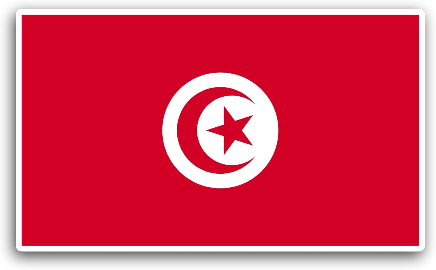 2 (Pieces) 3" and 5" Tunisia Flag Sticker, Waterproof Vinyl Decals for Many Purpose Like Cars, Trucks, Laptops, Phones, Windows and More