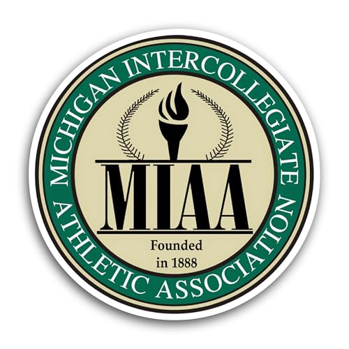 2 (Pieces) 3" and 5" Michigan Interc0llegiate Athletic Association Sticker, Waterproof Vinyl Decals 
