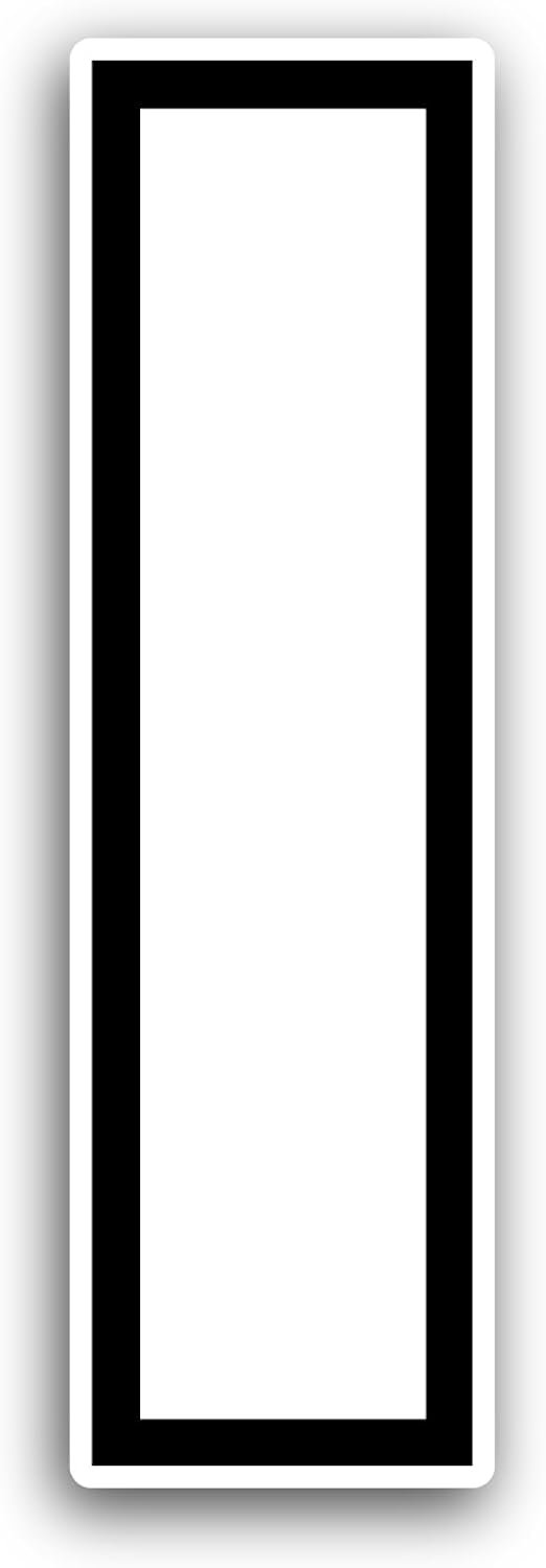 2 (Pieces) 3" and 5" Letter I Sticker, Waterproof Vinyl Decals for Many Purpose Like Cars, Trucks, Laptops, Phones, Windows and More